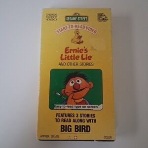 Sesame Street: Start-To-Read Video: Ernie's Little Lie‎ VHS 1991 Classic Cartoon